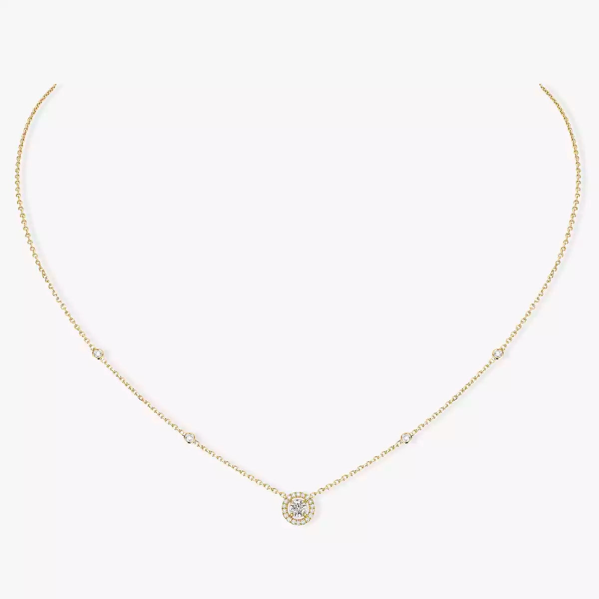 [Twinkle jewelrys]Diamond Necklace 0,20ct Brilliant Shape Joy