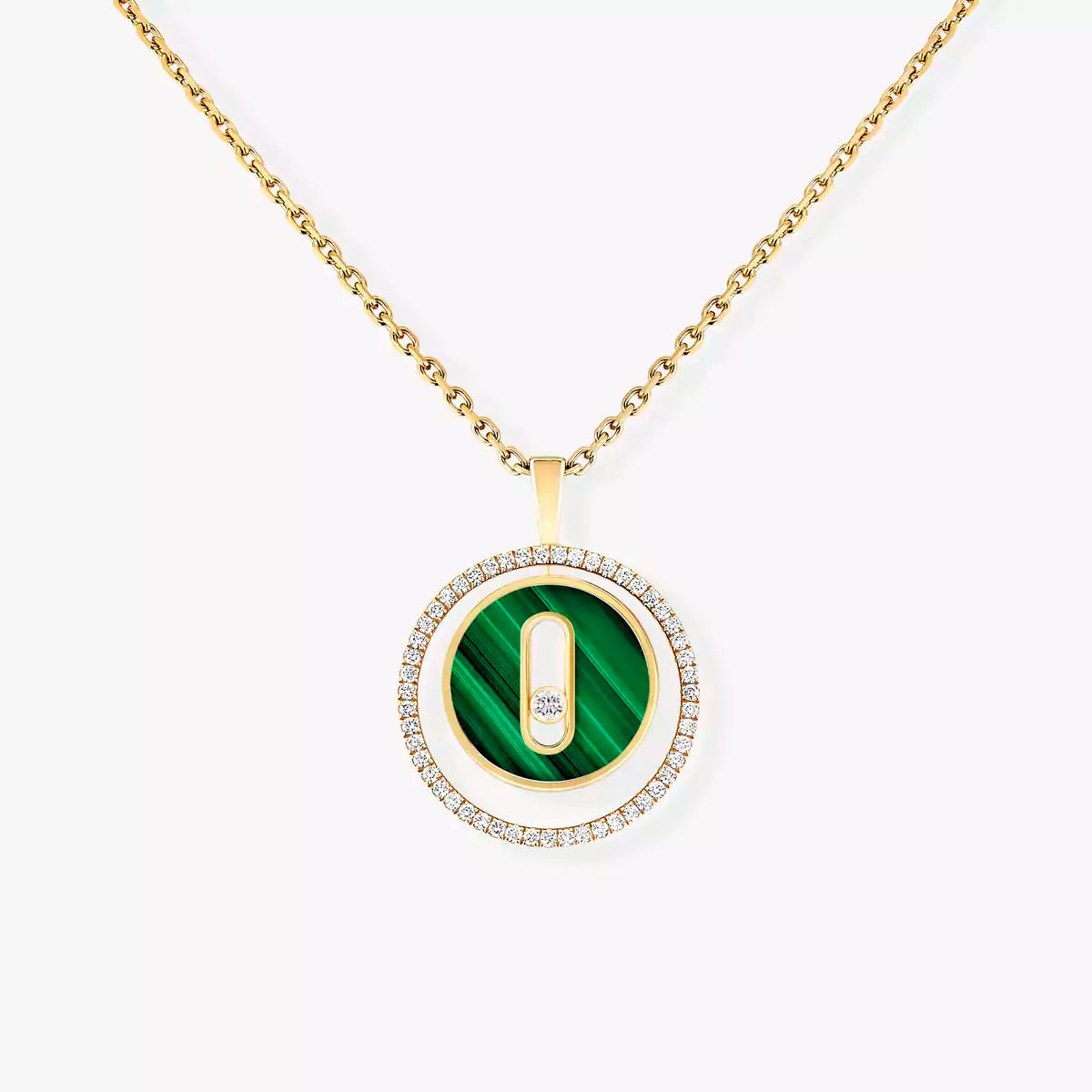 [Twinkle jewelrys]Lucky Move Diamond Necklace in Rose Gold and White Mother-of-Pearl