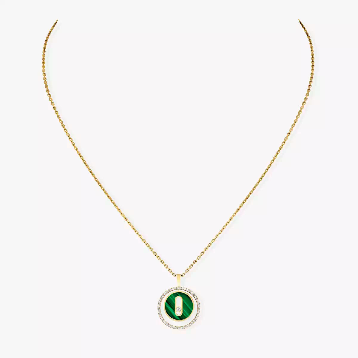 [Twinkle jewelrys]Lucky Move Diamond Necklace in Rose Gold and White Mother-of-Pearl