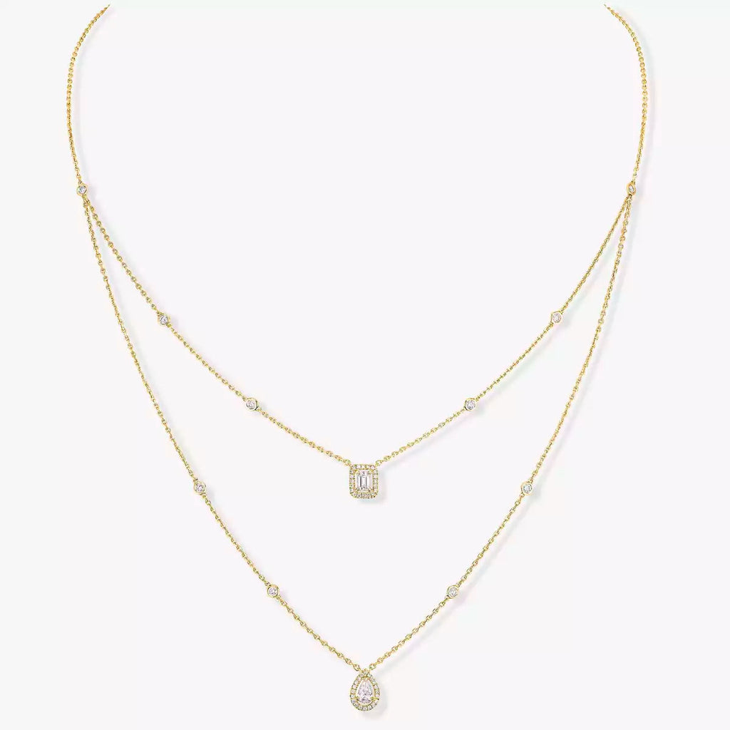 [Twinkle jewelrys]Diamond Necklace My Twin 2 Rows