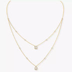 [Twinkle jewelrys]Diamond Necklace My Twin 2 Rows
