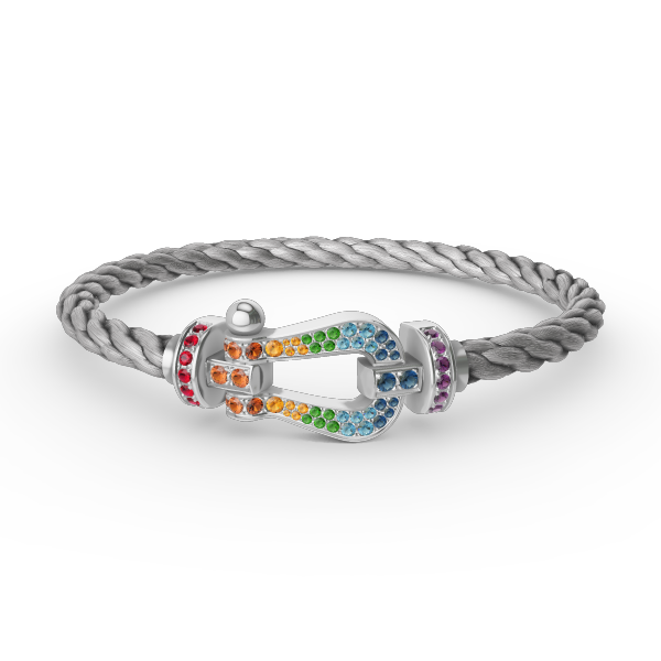 ¡®Twinkle jewelry¡¯FORC LARGE HORSESHOE  COLORED DIAMOND BRACELET SILVER