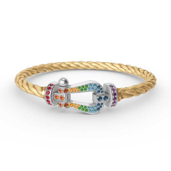 ¡®Twinkle jewelry¡¯FORC LARGE HORSESHOE  COLORED DIAMOND BRACELET SILVER