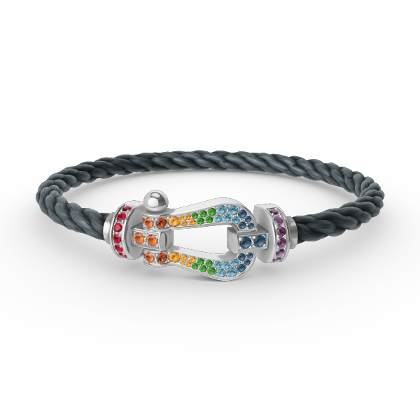 ¡®Twinkle jewelry¡¯FORC LARGE HORSESHOE  COLORED DIAMOND BRACELET SILVER