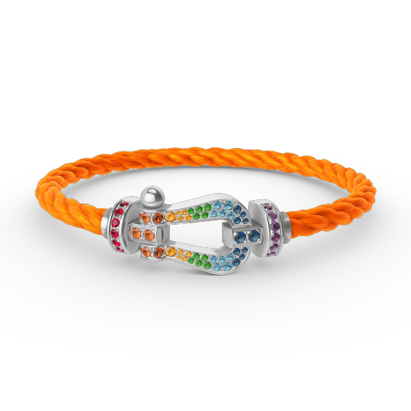 ¡®Twinkle jewelry¡¯FORC LARGE HORSESHOE  COLORED DIAMOND BRACELET SILVER