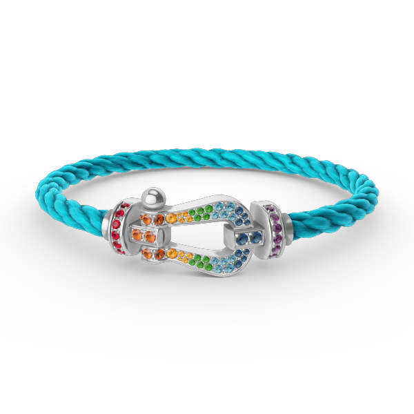 ¡®Twinkle jewelry¡¯FORC LARGE HORSESHOE  COLORED DIAMOND BRACELET SILVER