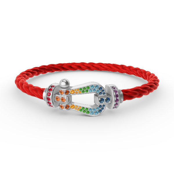 ¡®Twinkle jewelry¡¯FORC LARGE HORSESHOE  COLORED DIAMOND BRACELET SILVER