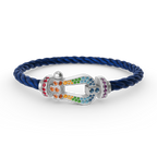 ¡®Twinkle jewelry¡¯FORC LARGE HORSESHOE  COLORED DIAMOND BRACELET SILVER
