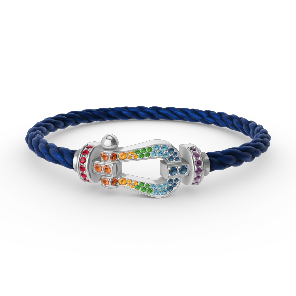 ¡®Twinkle jewelry¡¯FORC LARGE HORSESHOE  COLORED DIAMOND BRACELET SILVER