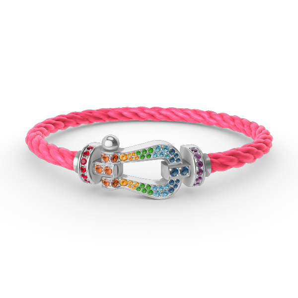 ¡®Twinkle jewelry¡¯FORC LARGE HORSESHOE  COLORED DIAMOND BRACELET SILVER