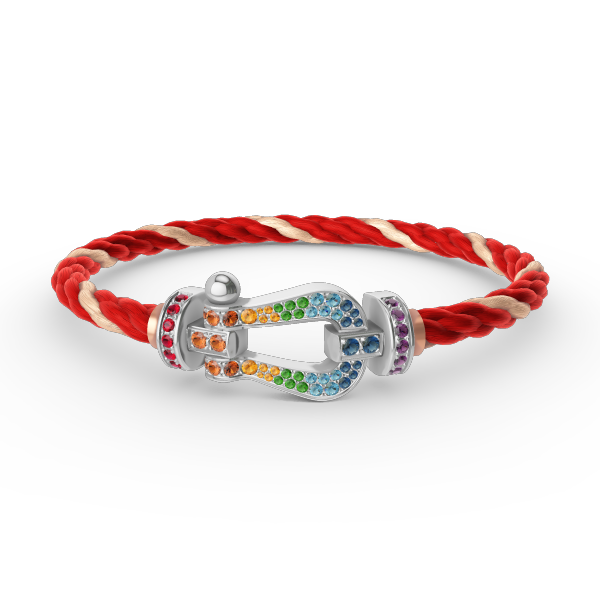 ¡®Twinkle jewelry¡¯FORC LARGE HORSESHOE  COLORED DIAMOND BRACELET SILVER
