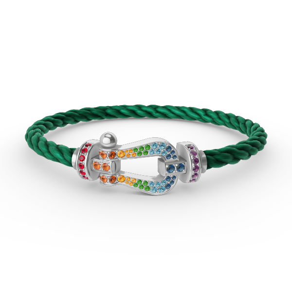 ¡®Twinkle jewelry¡¯FORC LARGE HORSESHOE  COLORED DIAMOND BRACELET SILVER
