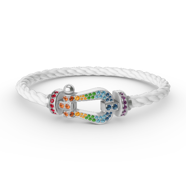 ¡®Twinkle jewelry¡¯FORC LARGE HORSESHOE  COLORED DIAMOND BRACELET SILVER