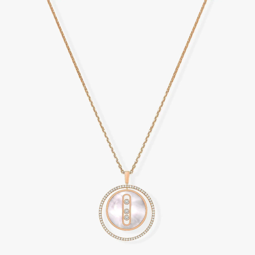 [Twinkle jewelrys]LUCKY MOVE MM NACRE BLANCHE DIAMOND NECKLACE
