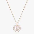 [Twinkle jewelrys]LUCKY MOVE MM NACRE BLANCHE DIAMOND NECKLACE