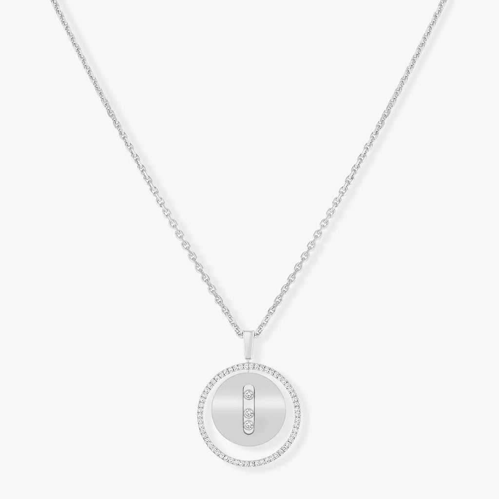 [Twinkle jewelrys]LUCKY MOVE MM SILVER DIAMOND NECKLACE