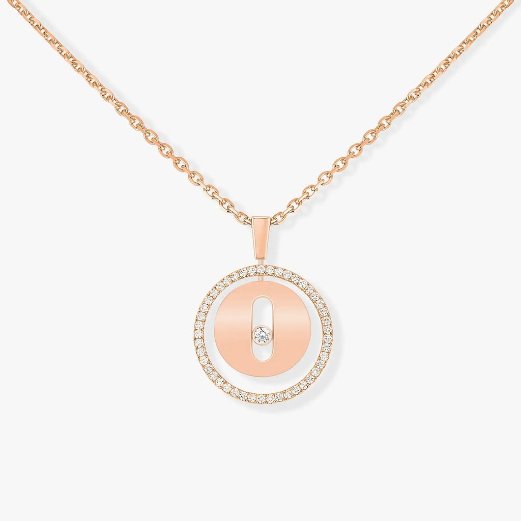 [Twinkle jewelrys]LUCKY MOVE PM NECKLACE PINK GOLD DIAMOND