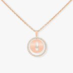 [Twinkle jewelrys]LUCKY MOVE PM NECKLACE PINK GOLD DIAMOND