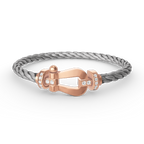 ¡®Twinkle jewelry¡¯FORCE LARGE HORSESHOE HALF DIAMOND BRACELET ROSE GOLD