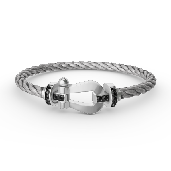 ¡®Twinkle jewelry¡¯FORCE LARGE HORSESHOE BLACK DIAMOND BRACELET SILVER