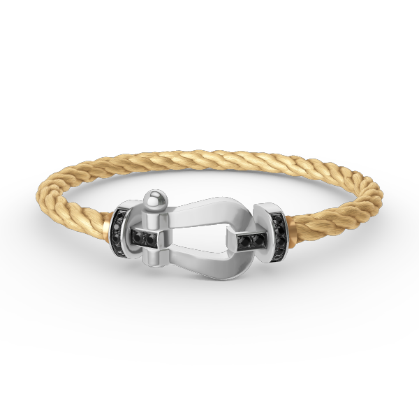 ¡®Twinkle jewelry¡¯FORCE LARGE HORSESHOE BLACK DIAMOND BRACELET SILVER