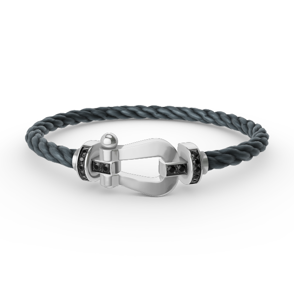 ¡®Twinkle jewelry¡¯FORCE LARGE HORSESHOE BLACK DIAMOND BRACELET SILVER