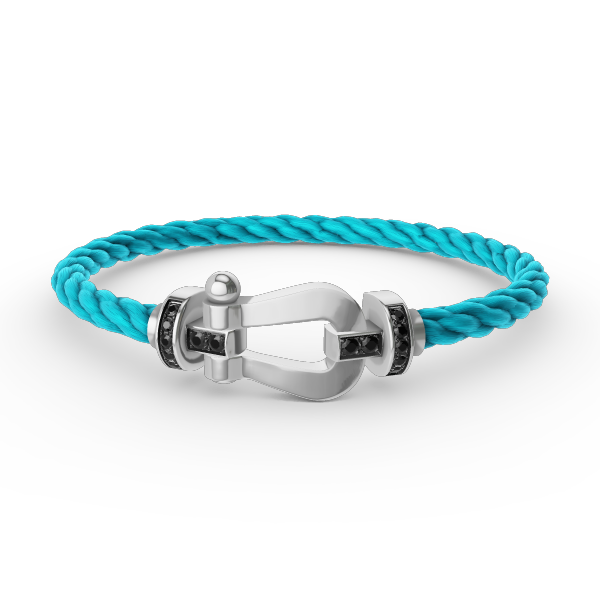 ¡®Twinkle jewelry¡¯FORCE LARGE HORSESHOE BLACK DIAMOND BRACELET SILVER