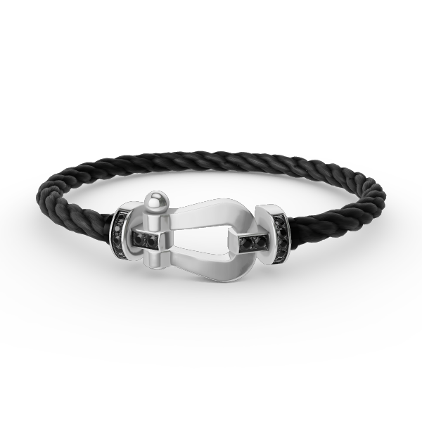 ¡®Twinkle jewelry¡¯FORCE LARGE HORSESHOE BLACK DIAMOND BRACELET SILVER