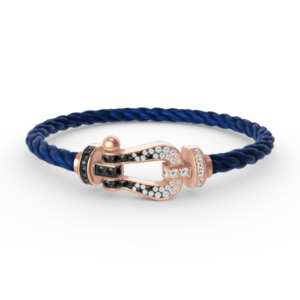 ¡®Twinkle jewelry¡¯FORCE LARGE HORSESHOE BLACK WHITE DIAMOND BRACELET ROSE GOLD