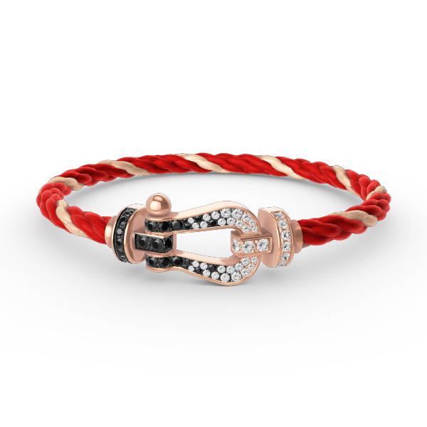 ¡®Twinkle jewelry¡¯FORCE LARGE HORSESHOE BLACK WHITE DIAMOND BRACELET ROSE GOLD