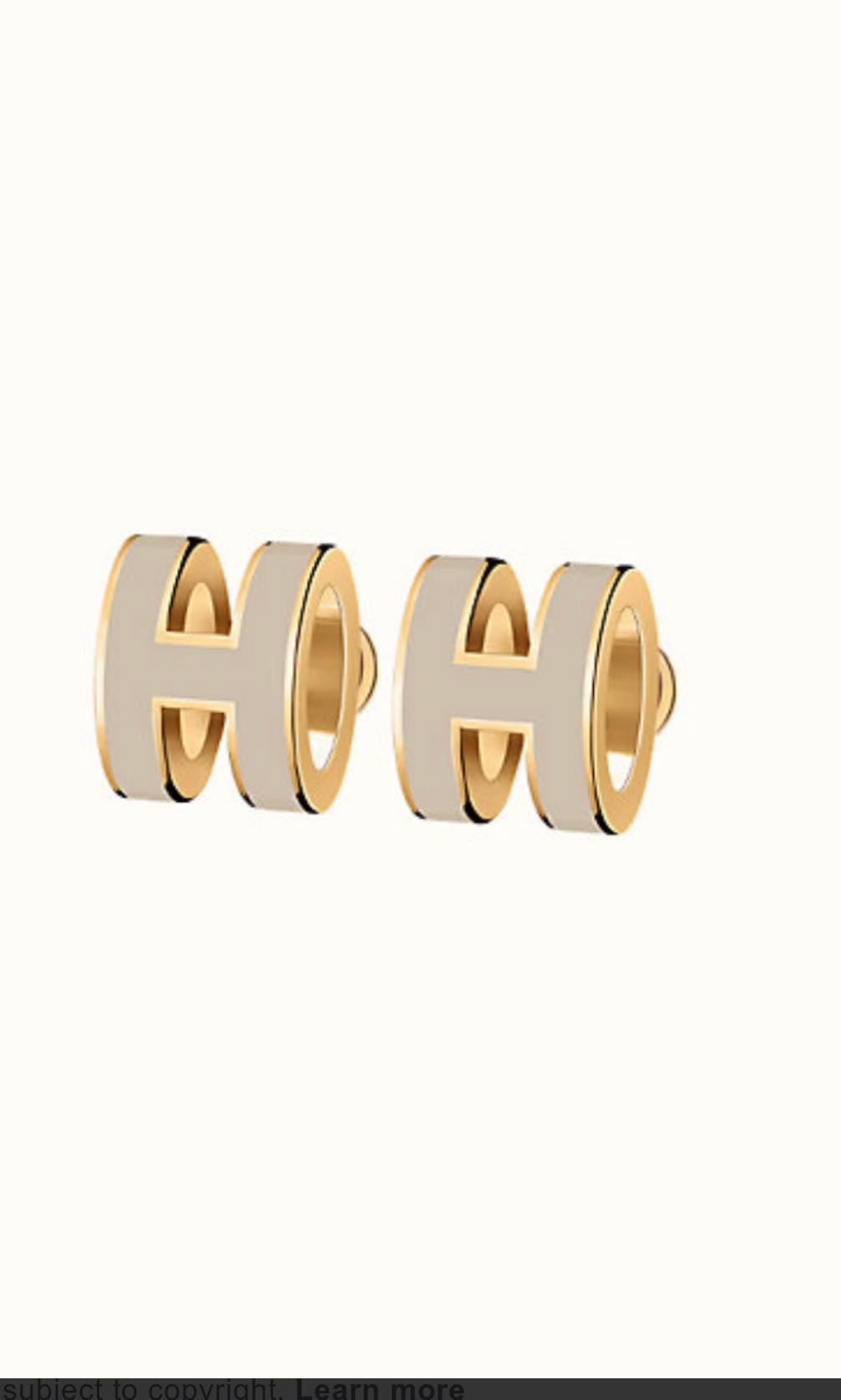 ¡®Twinkle jewelry¡¯MINI POP H GOLD EARRINGS GREY