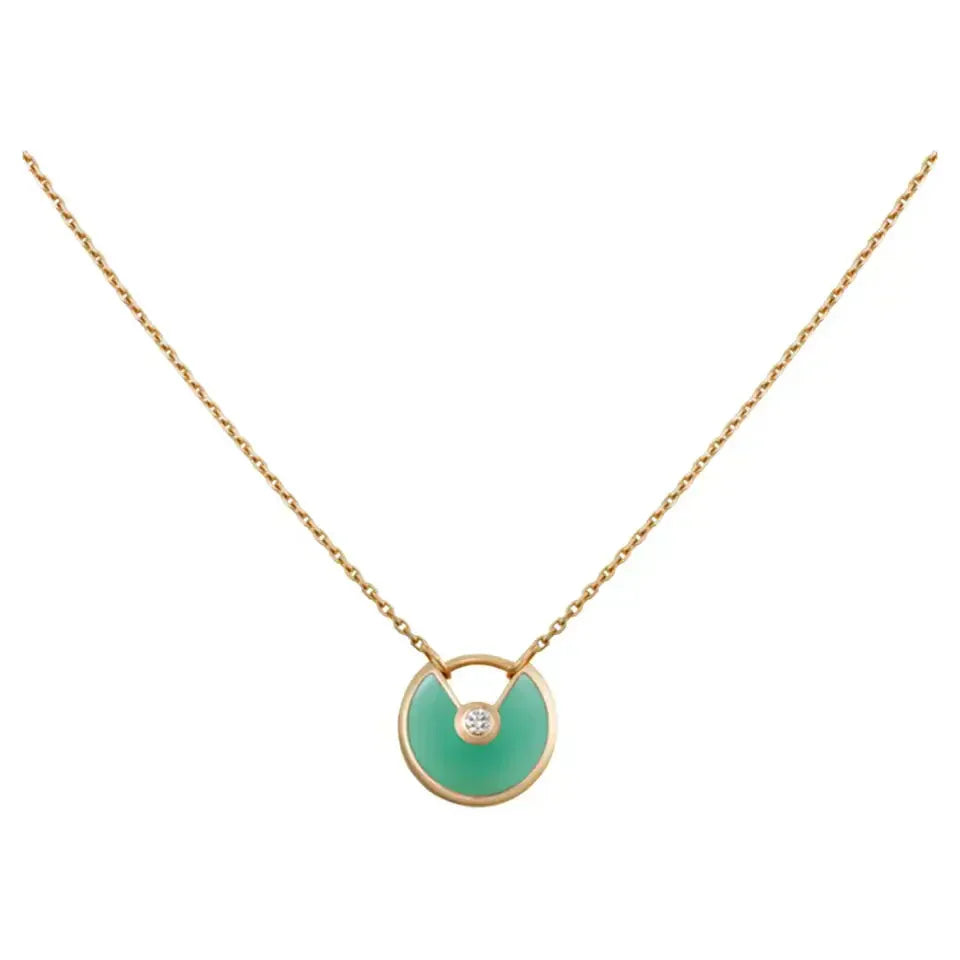 ¡®Twinkle jewelry¡¯AMULETTE GOLD MALACHITE NECKLACE