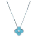¡®Twinkle jewelry¡¯CLOVER 15MM DIAMOND SVRES PORCELAIN  NECKLACE SILVER