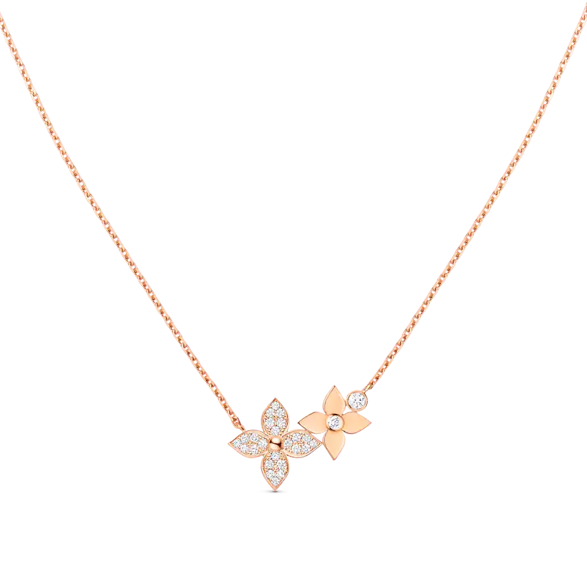 ¡®Twinkle jewelry¡¯STAR BLOSSOM NECKLACE PINK GOLD DIAMONDS