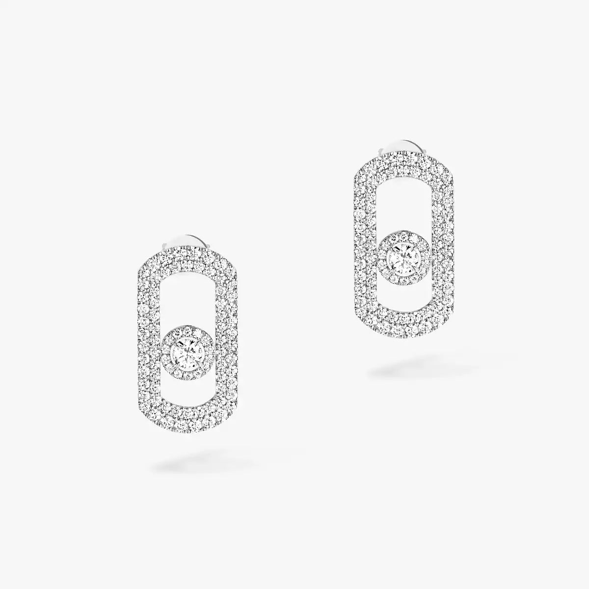[Twinkle jewelrys]So Move Pave_-Set Diamond Earrings in Silver