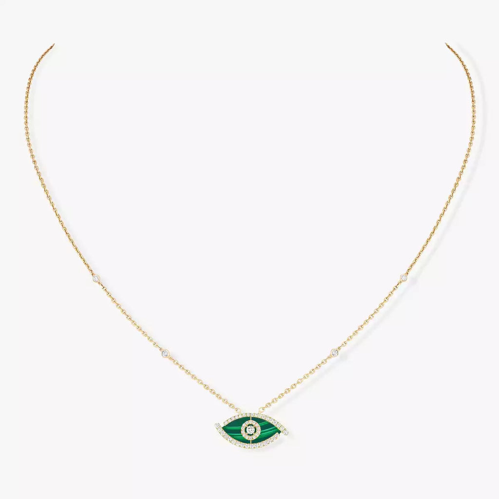 [Twinkle jewelrys]Lucky Eye Diamond Necklace in Rose Gold and Turquoise