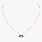 [Twinkle jewelrys]Lucky Eye Diamond Necklace in Rose Gold and Turquoise
