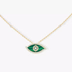 [Twinkle jewelrys]Lucky Eye Diamond Necklace in Rose Gold and Turquoise