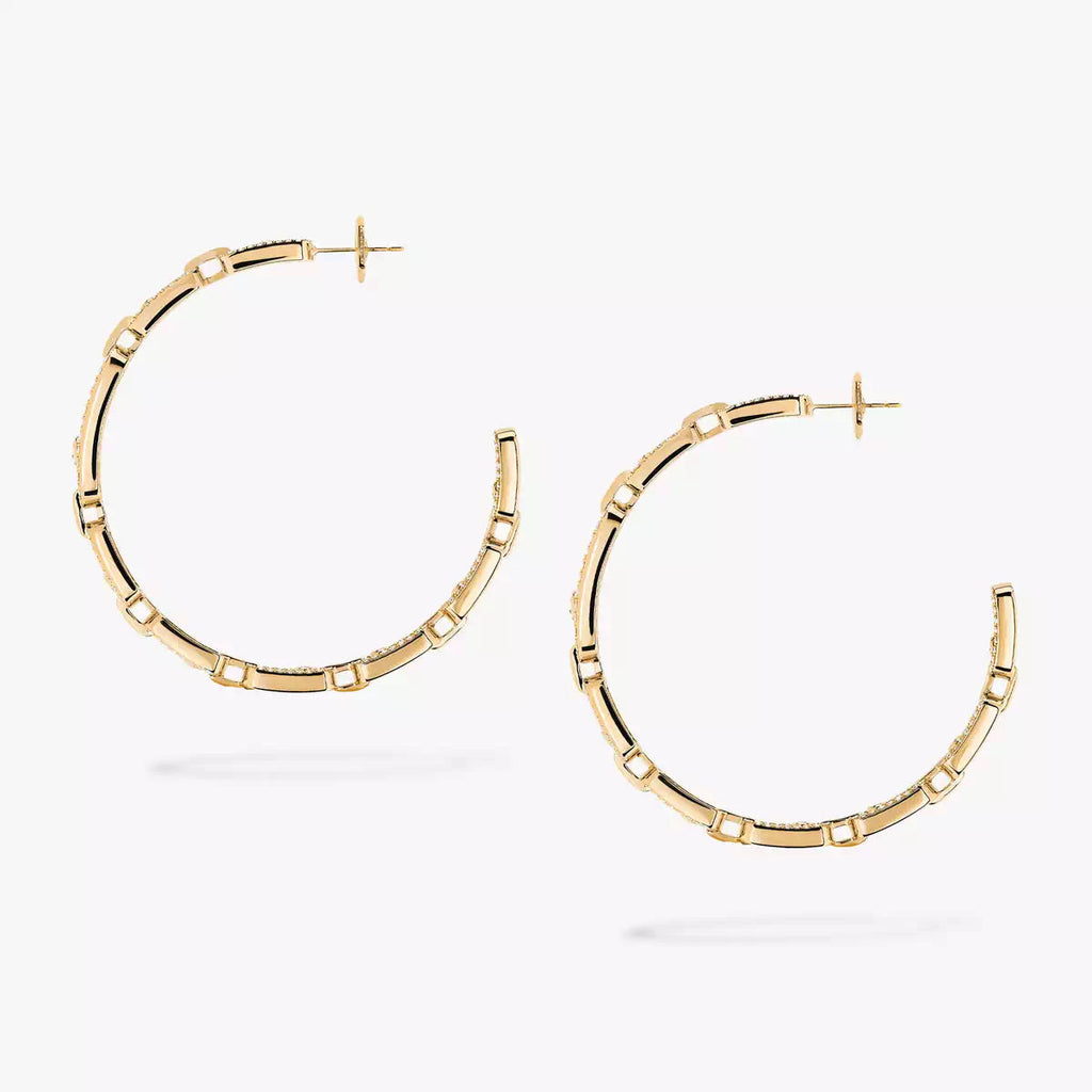 [[Twinkle jewelrys]Move Link Diamond Hoop Earrings