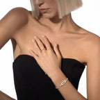 [Twinkle jewelrys]Move Link Pave_-Set Diamond Ring in Gold