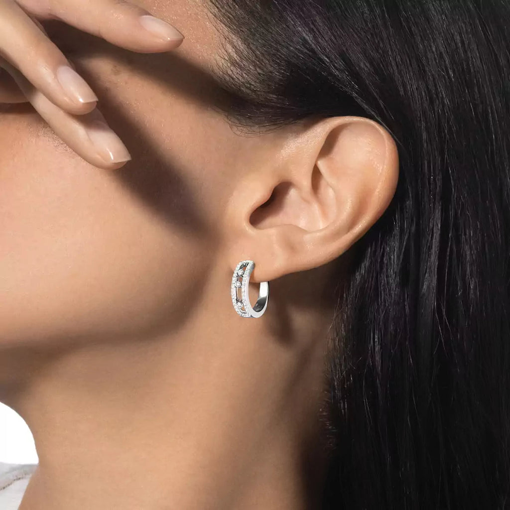 [Twinkle jewelrys]Diamond Pave_ Hoop Earrings Move