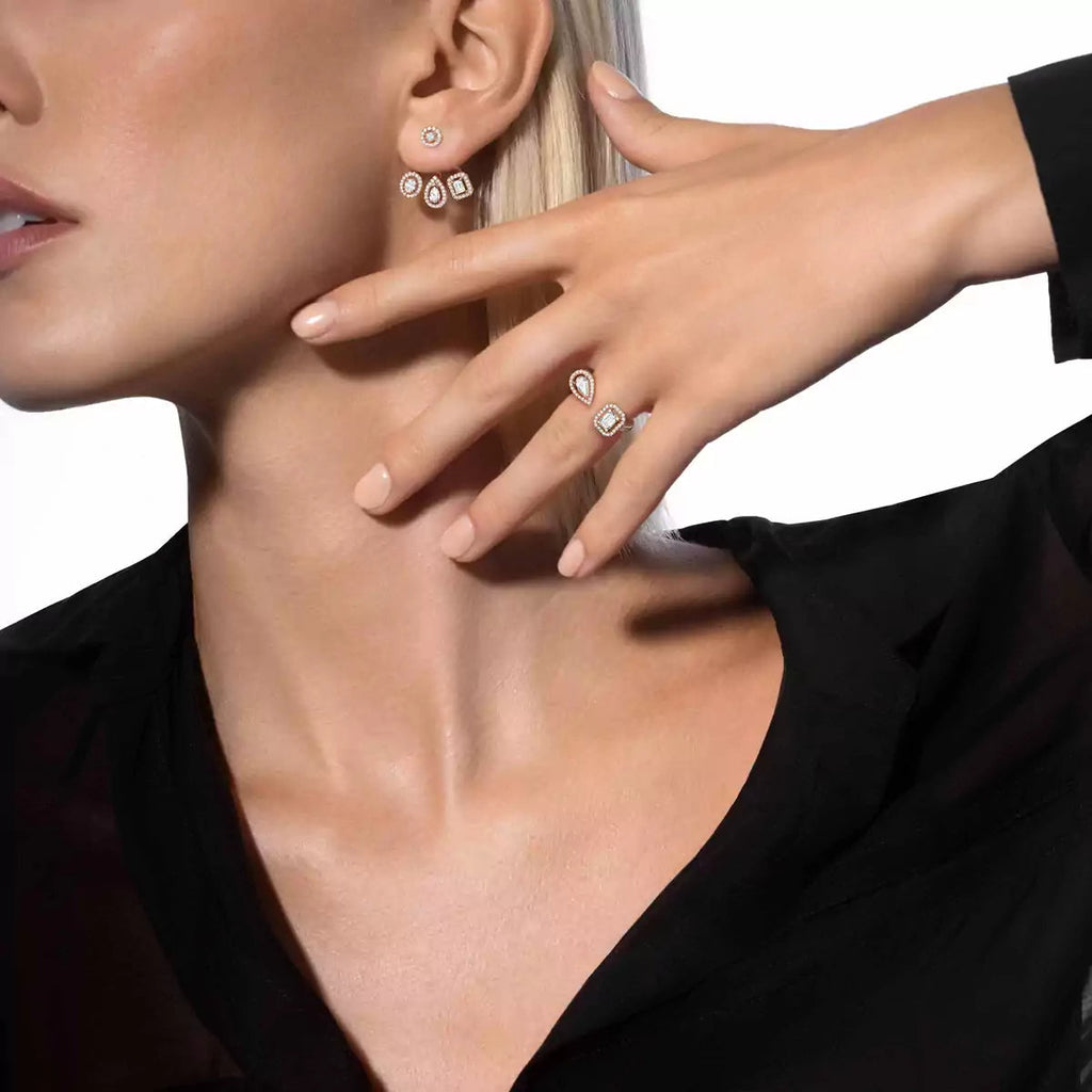 [Twinkle jewelrys] My Twin Trio  Diamond Earrings