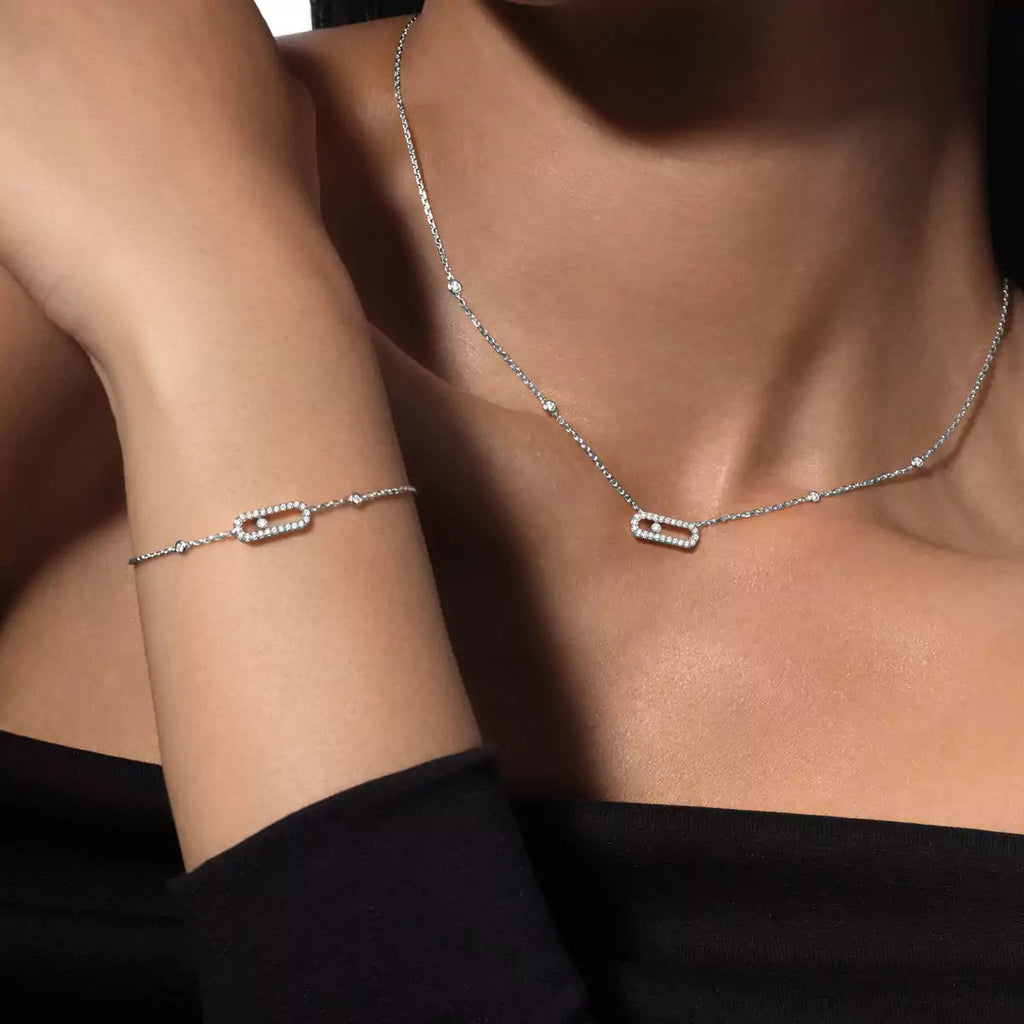 [Twinkle jewelrys]Diamond Necklace Move Uno