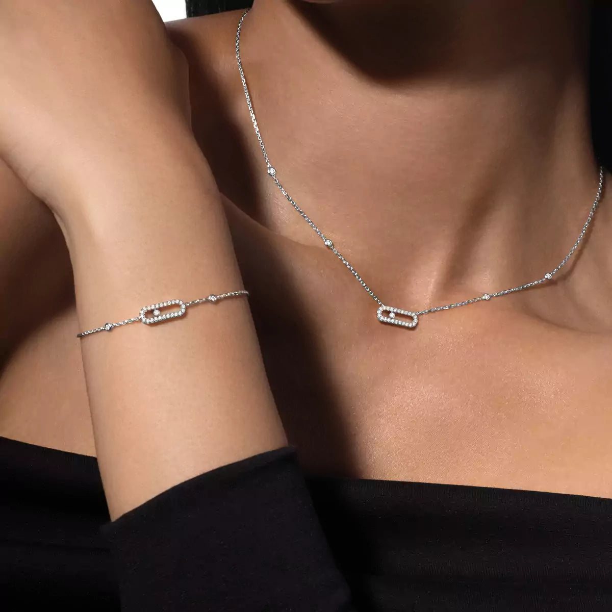 [Twinkle jewelrys]Diamond Necklace Move Uno