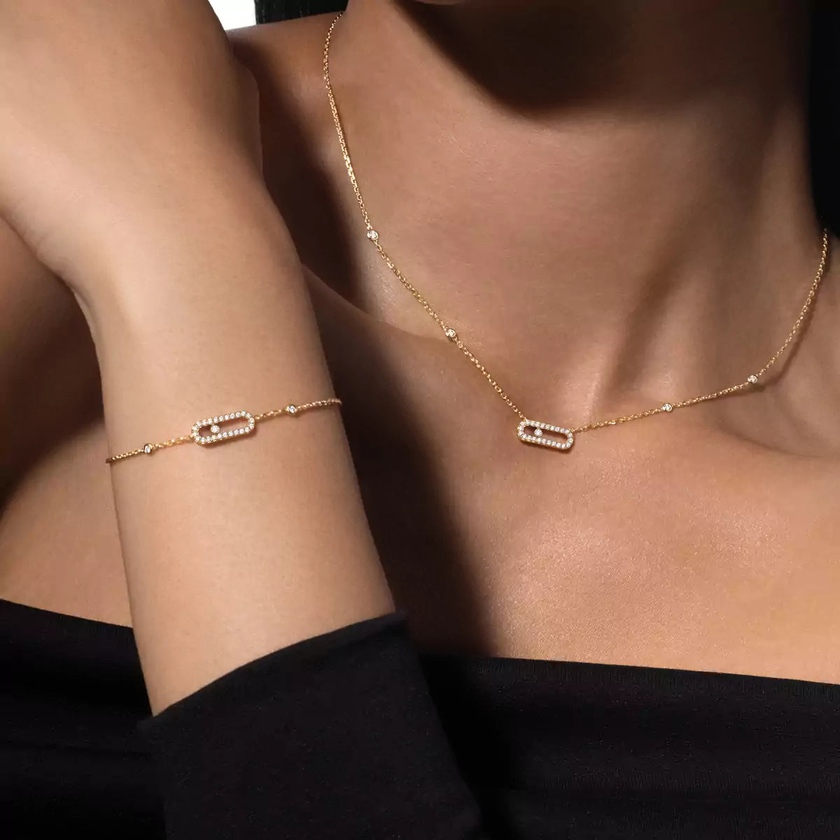 [Twinkle jewelrys]Diamond Necklace Move Uno