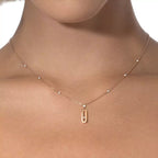 [Twinkle jewelrys] Move Uno Gold Diamond Long Necklace