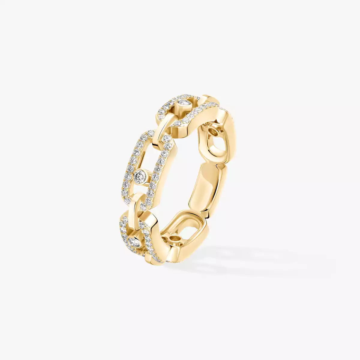 [Twinkle jewelrys]Move Link Pave_-Set Diamond Ring in Gold