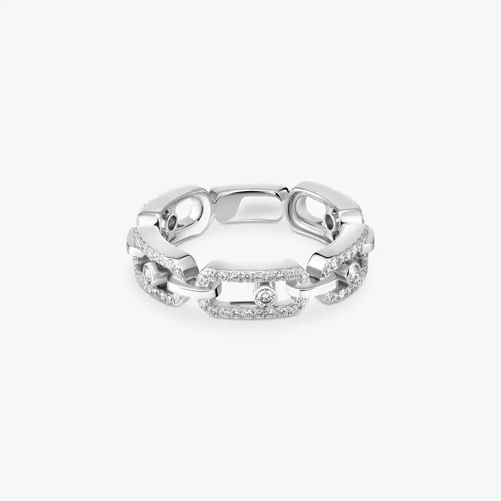 [Twinkle jewelrys]Move Link Pave_-Set Diamond Ring in Gold