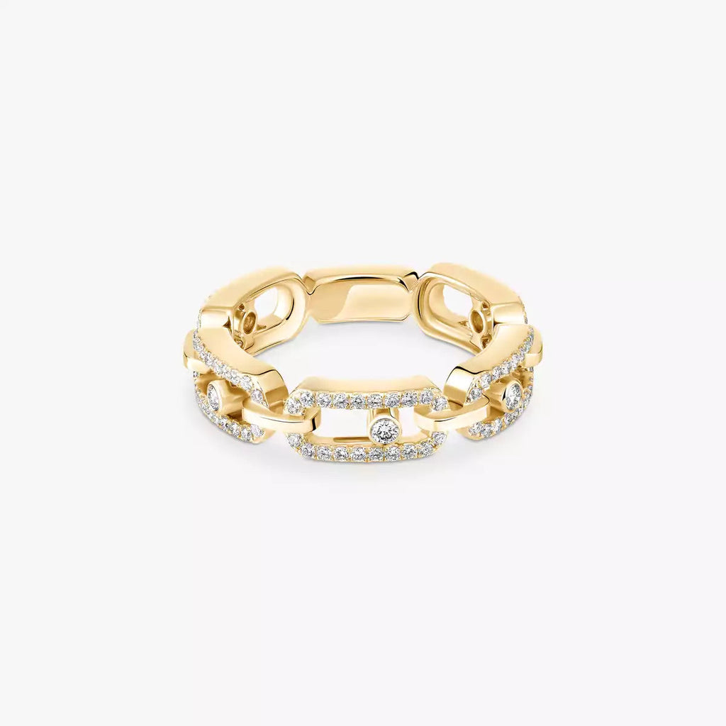 [Twinkle jewelrys]Move Link Pave_-Set Diamond Ring in Gold