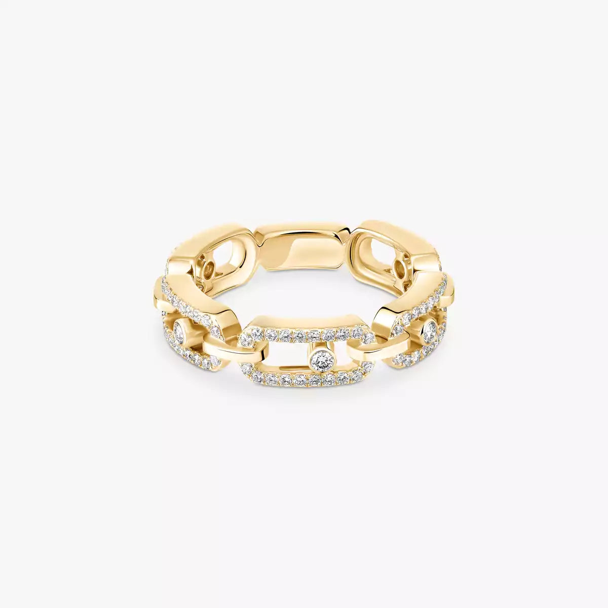 [Twinkle jewelrys]Move Link Pave_-Set Diamond Ring in Gold